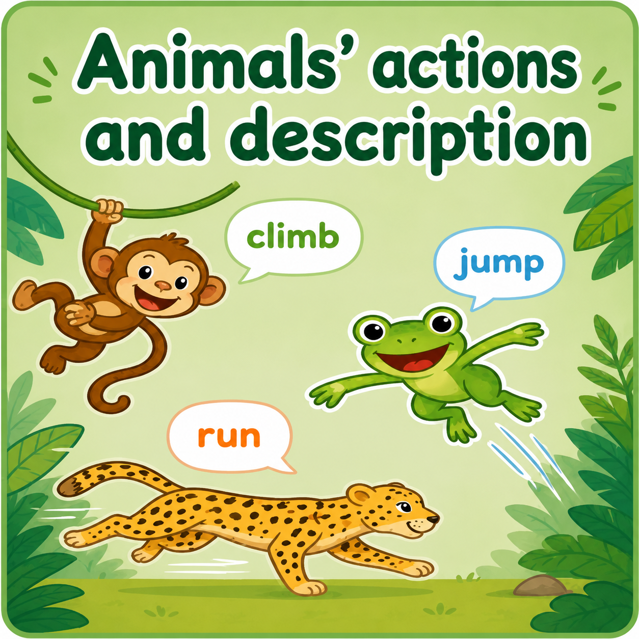 animal actions description