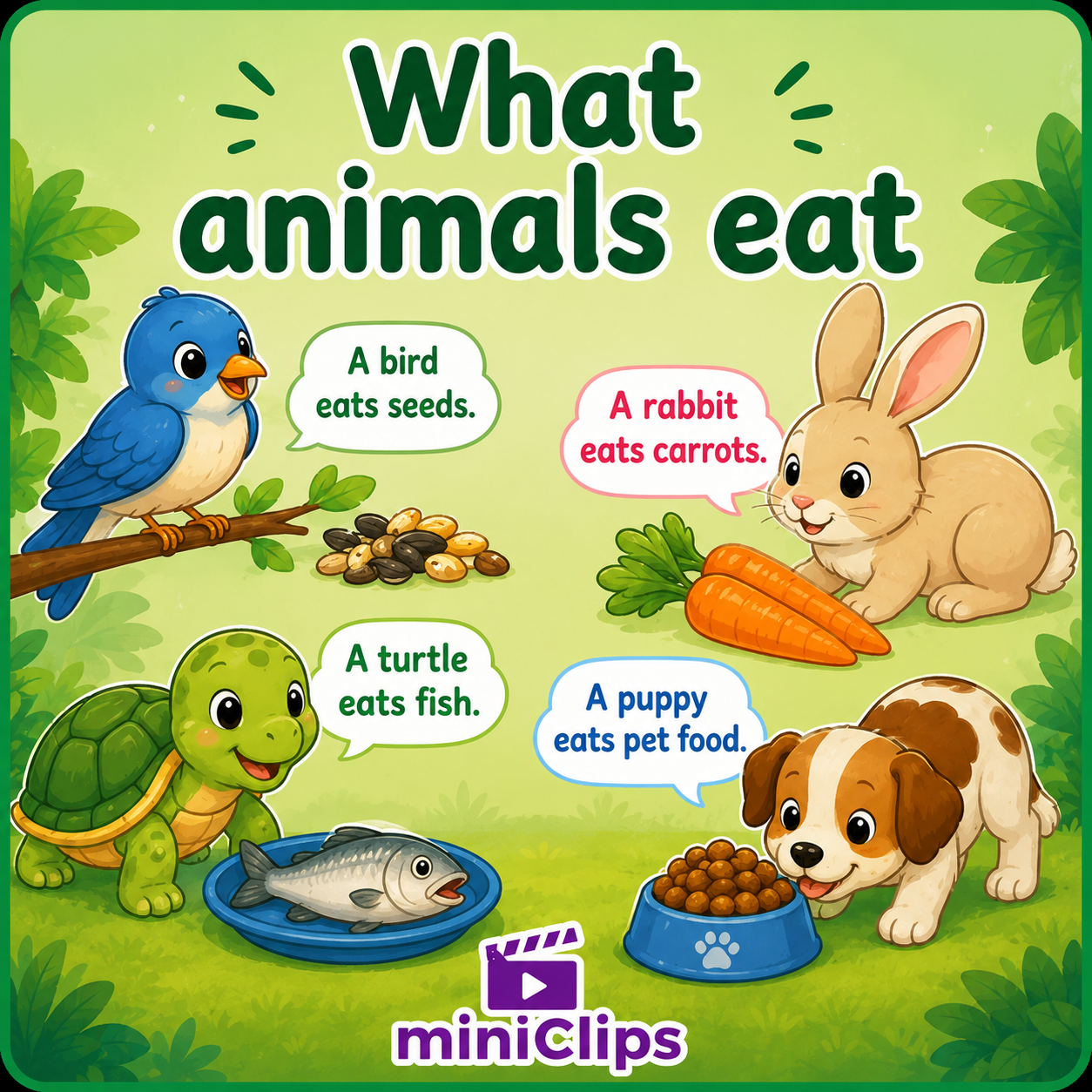 It's + adjective and The animal can