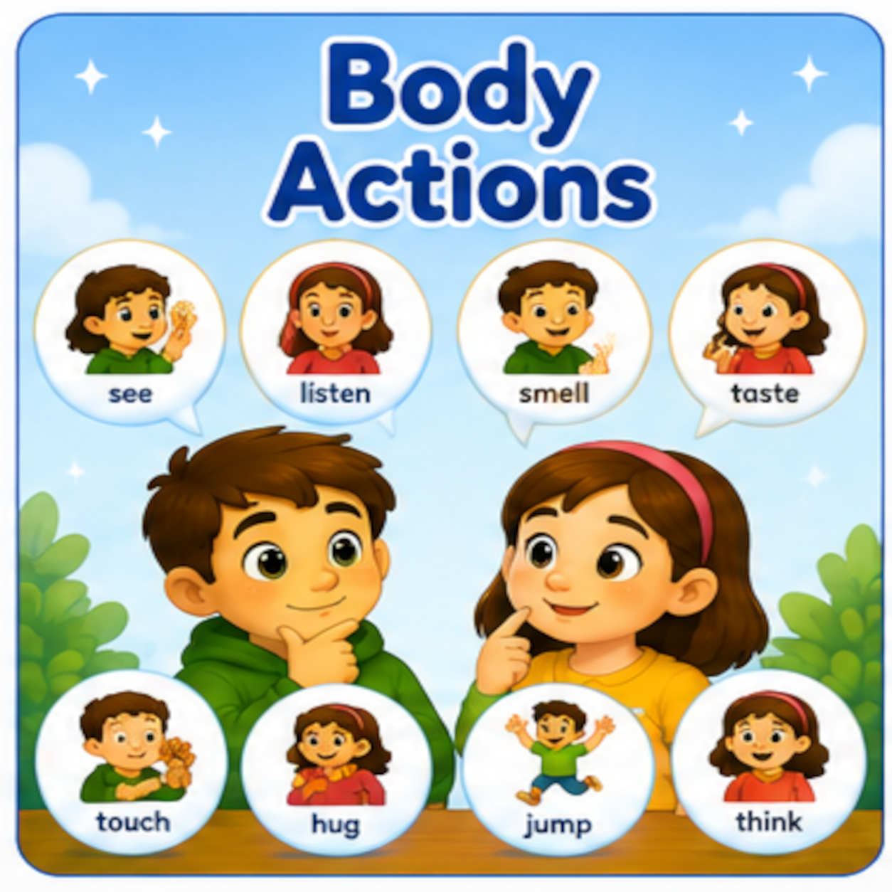 body parts actions